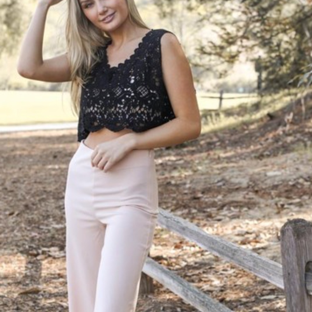 NWT Crochet Knit Bohemian Boho crop top